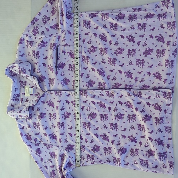 Lati Fashions Floral Piping Two Piece Pajama Set XXL Purple - Picture 11 of 16